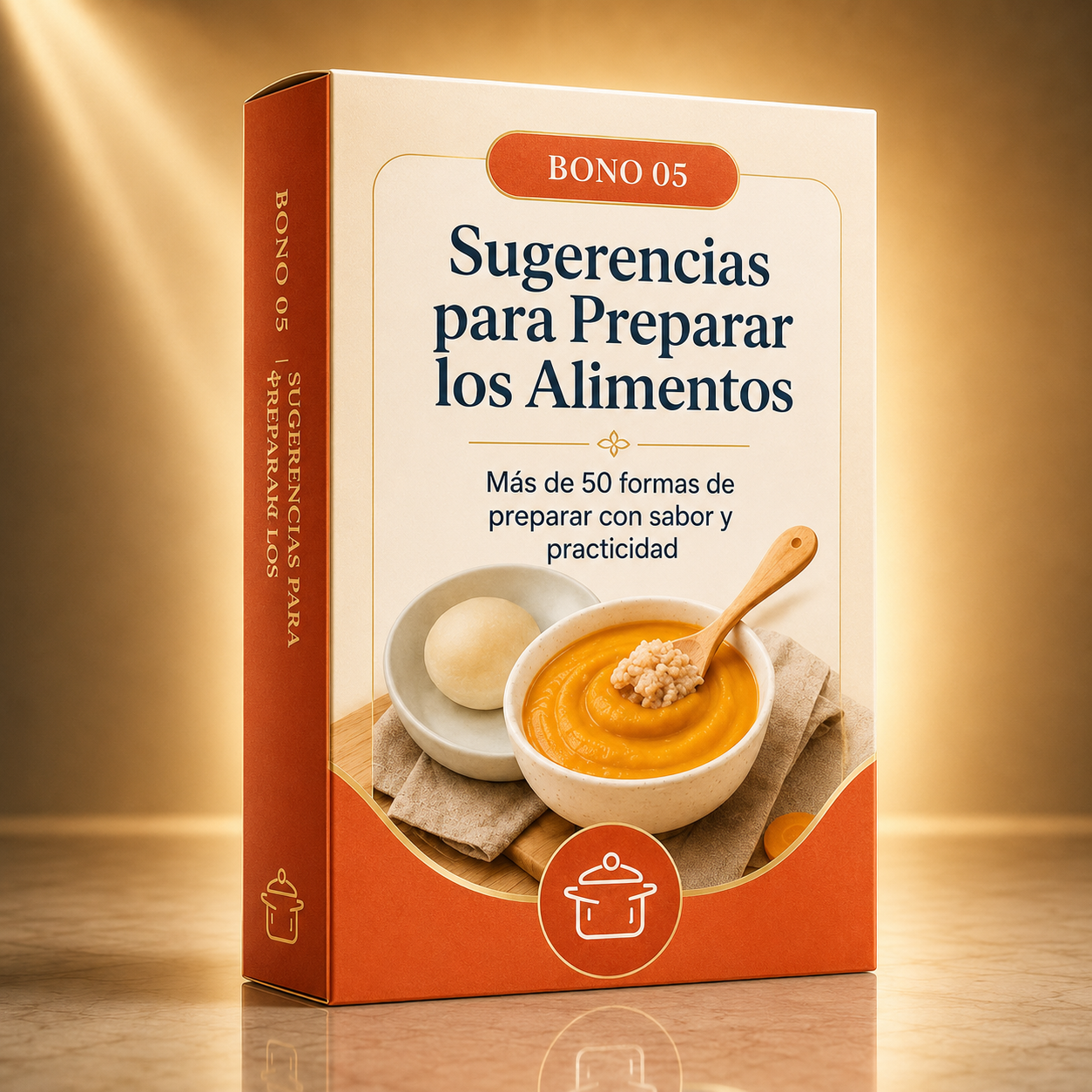 Mockup del bono Sugerencias de Preparación de Alimentos